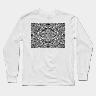 Thai pattern shapes, black and white, Vector abstract modern minimalist Long Sleeve T-Shirt